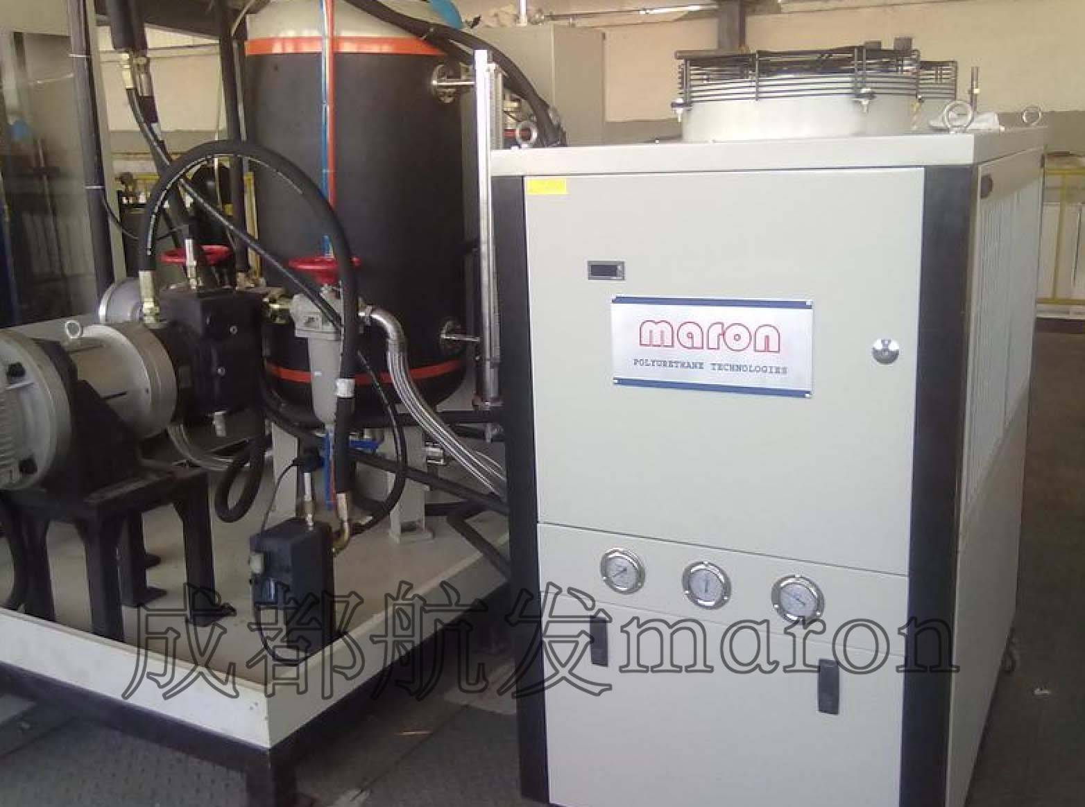 成都航發 maron foaming machine 環戊烷高壓發泡機 C5發泡機 戊烷發泡機 成都航發maron馬隆冰箱冷柜 環戊烷高壓發泡機 槍頭 管線 坦克鏈
